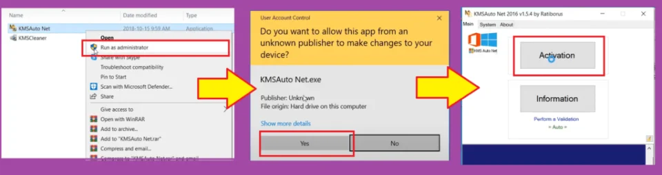 Run KMS Auto Net